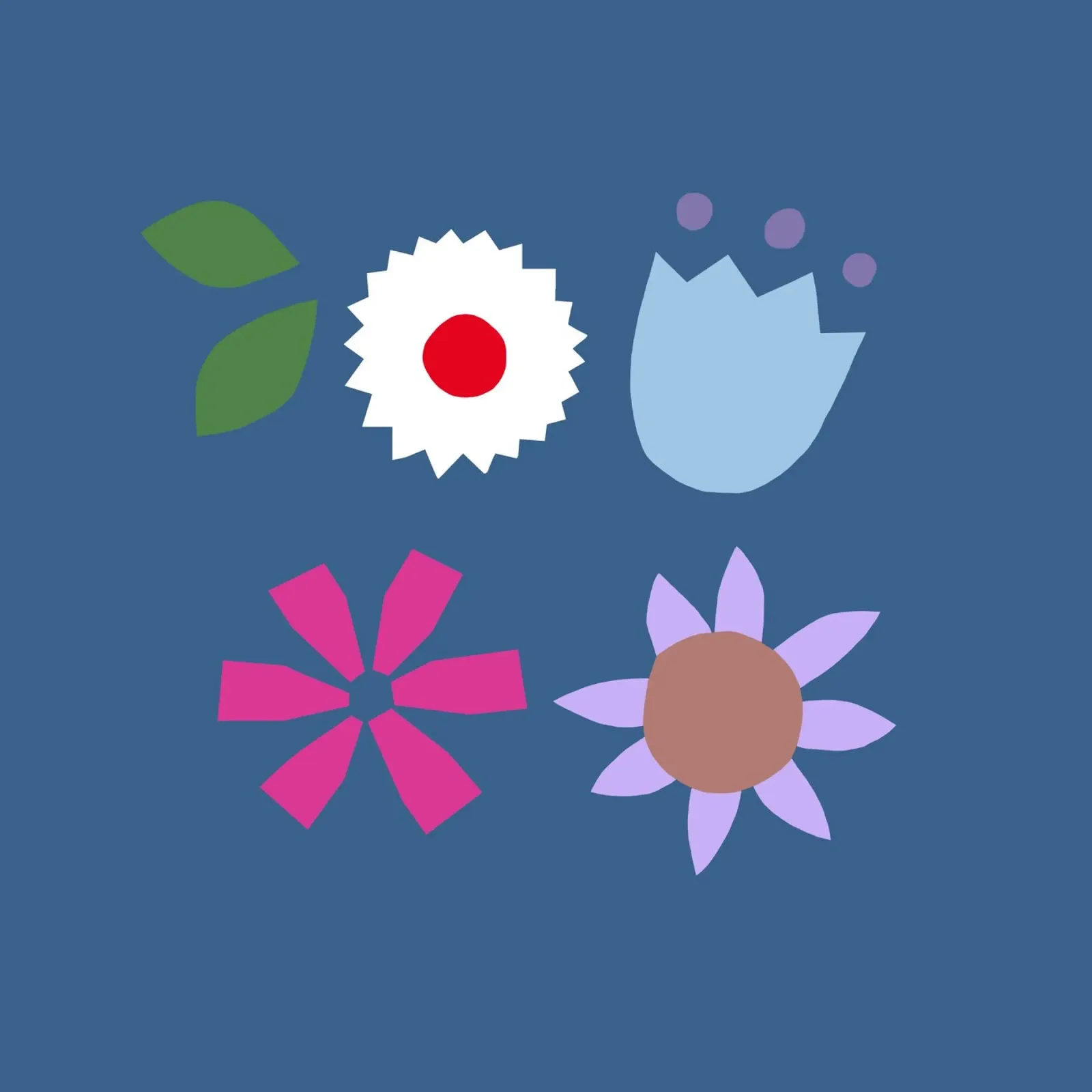 Papercut Blumen dunkelblau plexiglass da Iris Knabenschuh Design