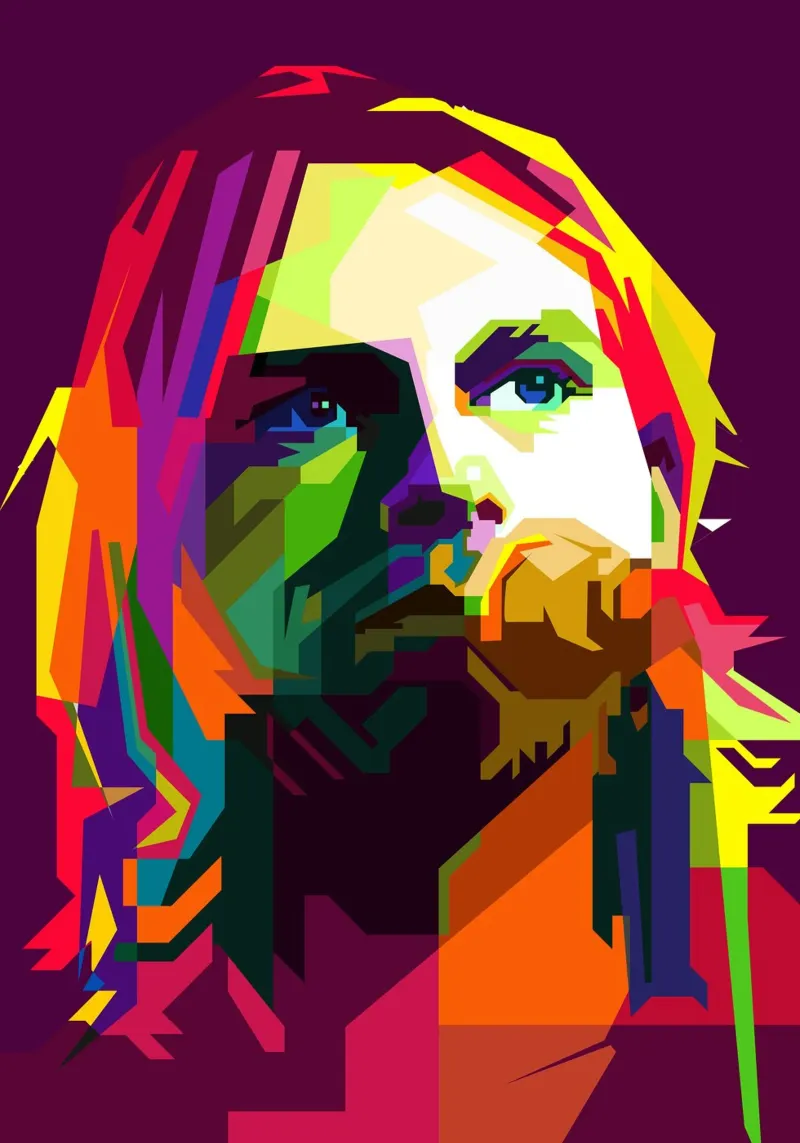 Kurt Cobain Cantante grunge WPAP Trending Now plexiglass da Artkreator