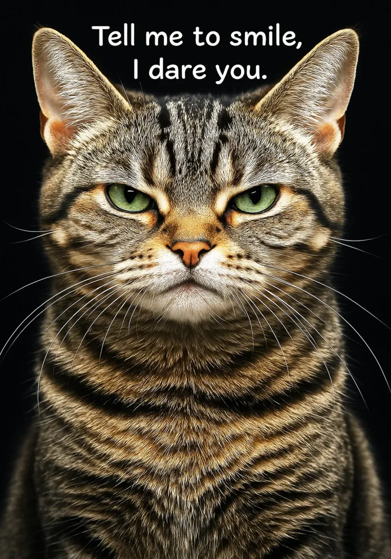 Gatto dimmi di sorridere, ti sfido pellicola backlit da the gindils