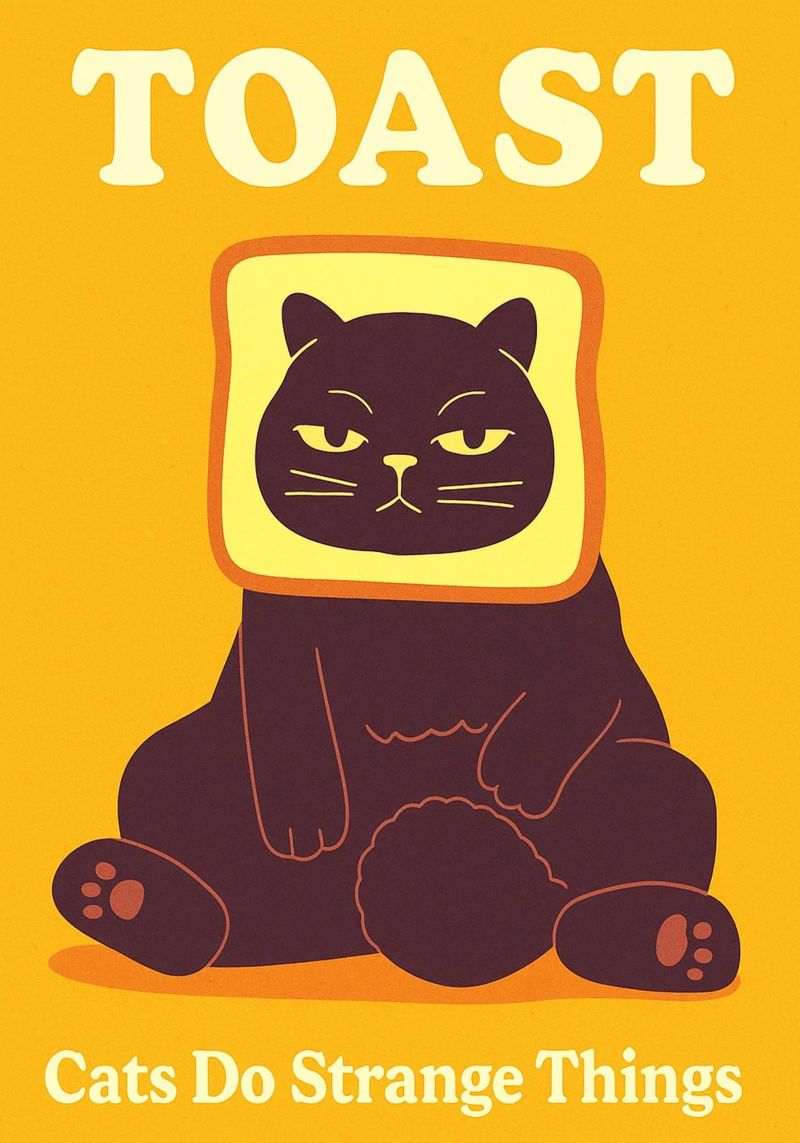 Toast pour chat Les chats font des choses étranges poster de the gindils