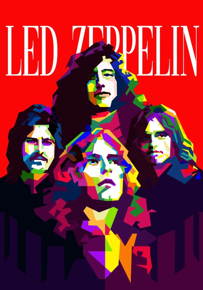 Led Zeppelin Rock N Roll Band Trending Now poster by Artkreator