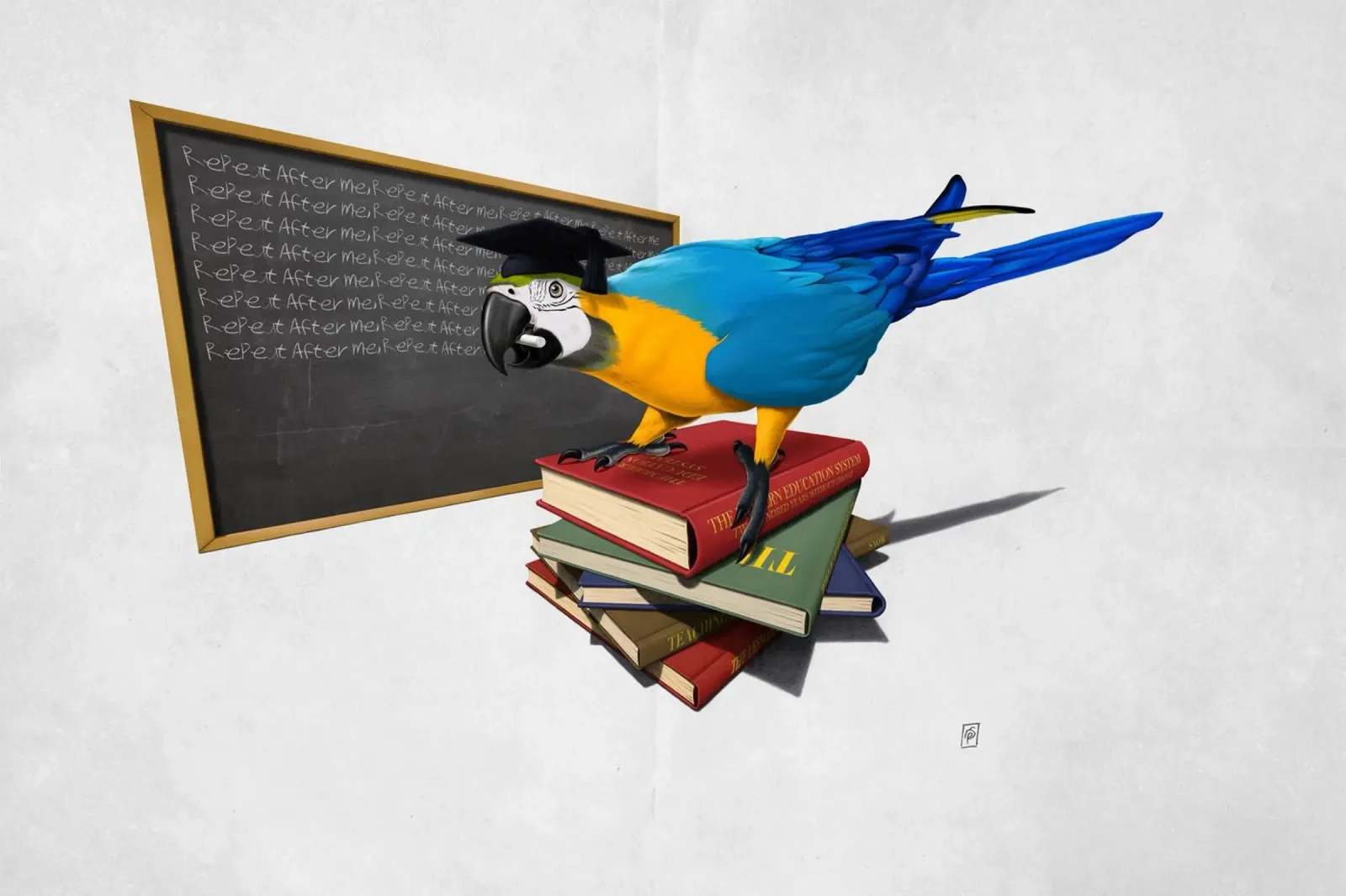 Repeat (Wordless) poster con telaio in plastica da Rob Art | Illustration