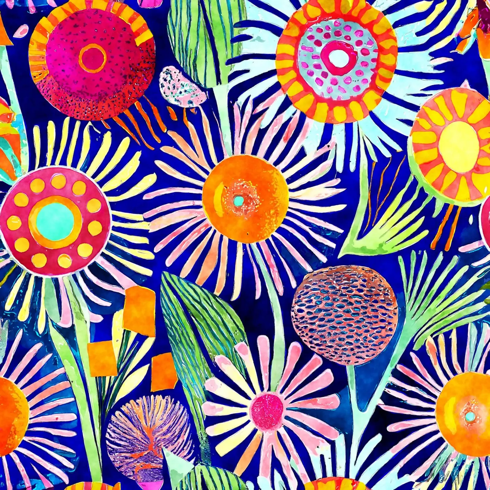Denti di leone divertenti pellicola backlit da Botanical Pattern House