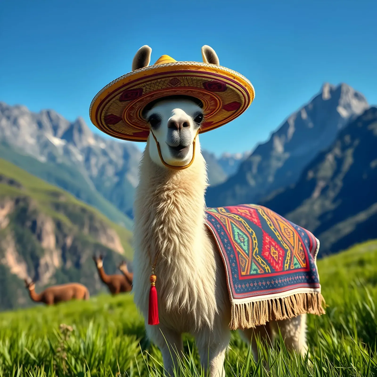 Lama con sombrero pellicola backlit da Anita's Dream