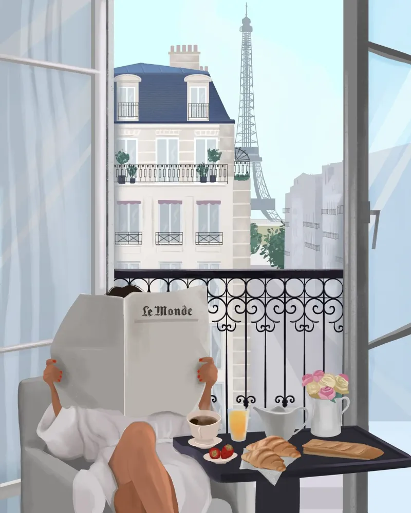 Paris Breakfast carta hahnemühle da PetrArts