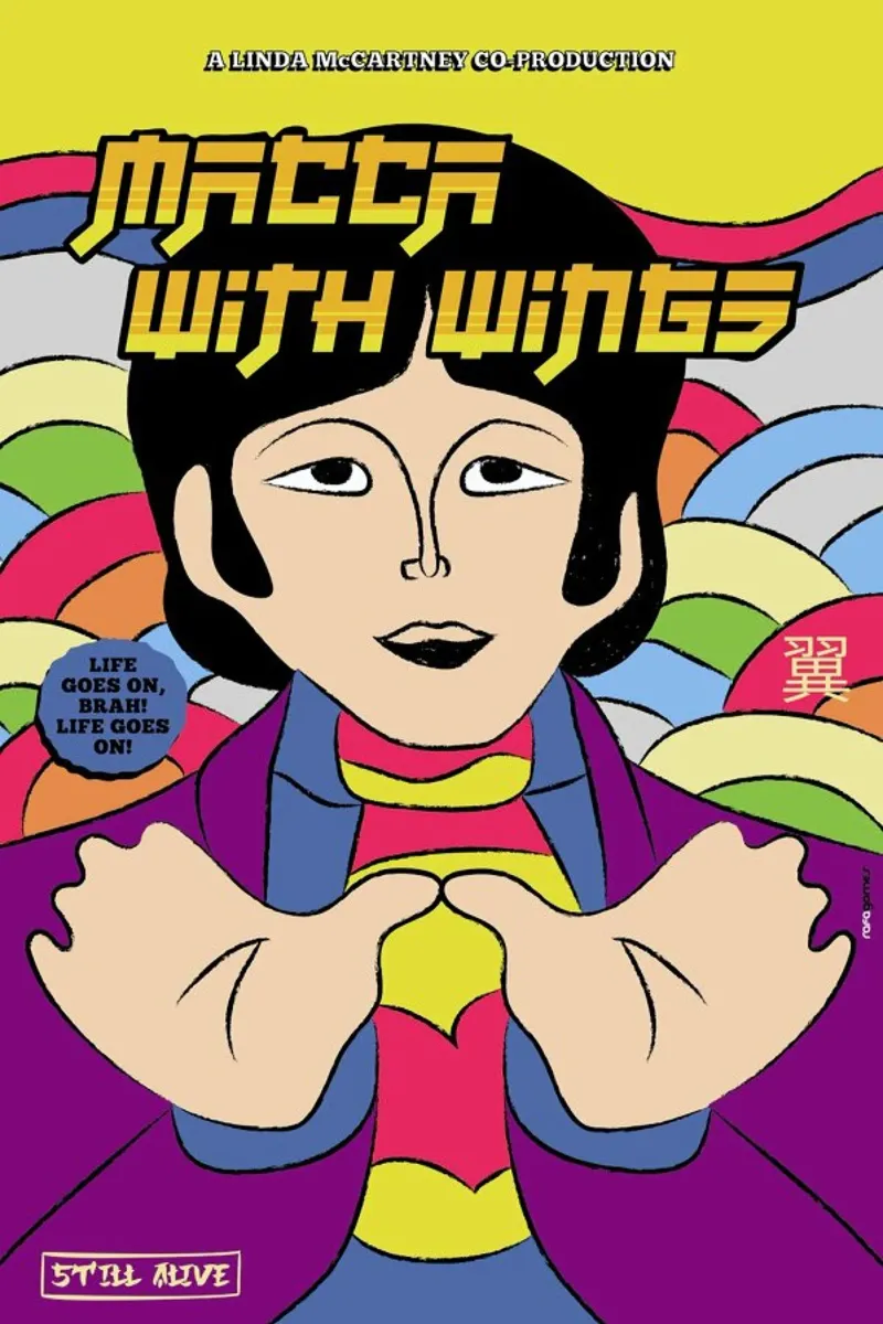 Macca With Wings poster con telaio in alluminio da Rafa Gomes