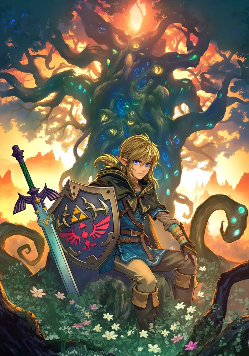Link La leggenda di Zelda pellicola backlit da Fleur de Lys