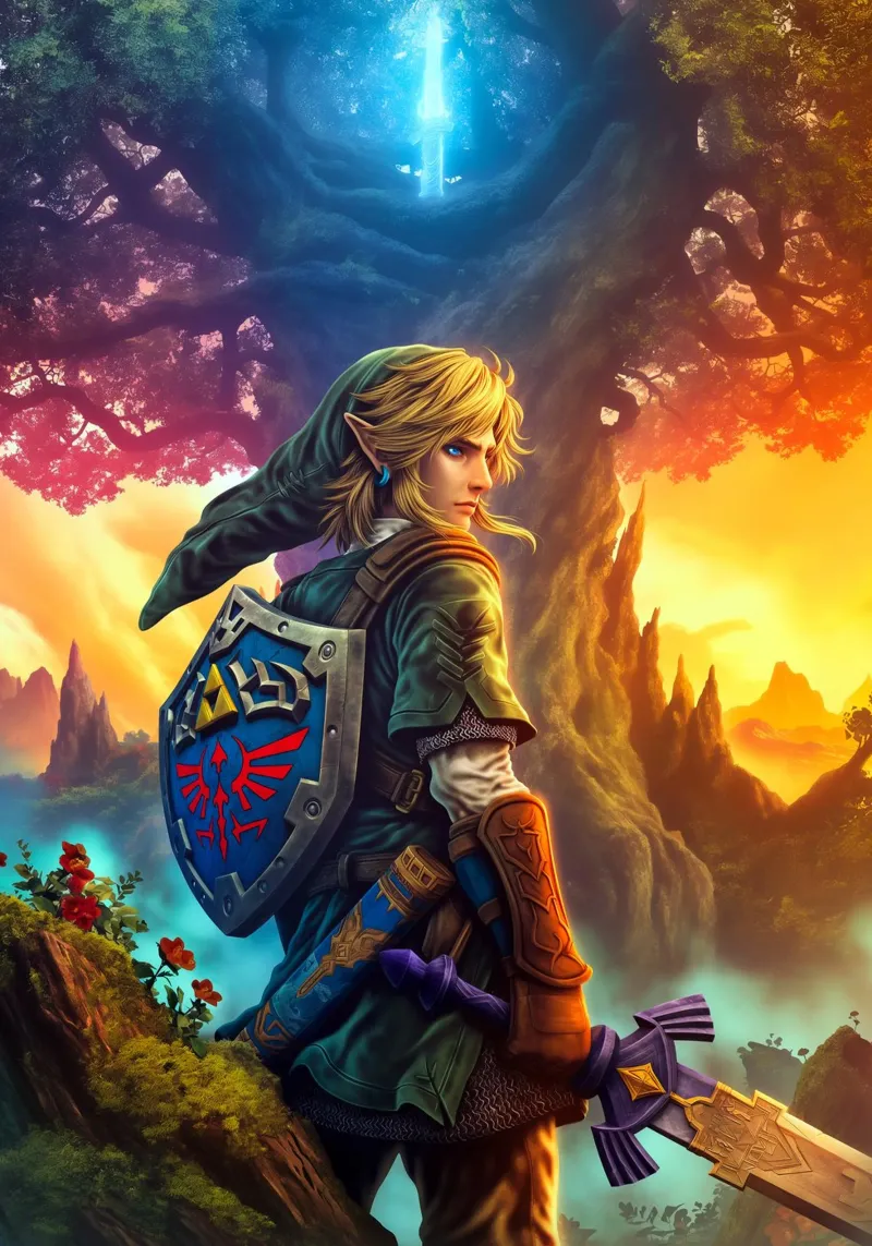 Link La leggenda di Zelda pellicola backlit da Fleur de Lys