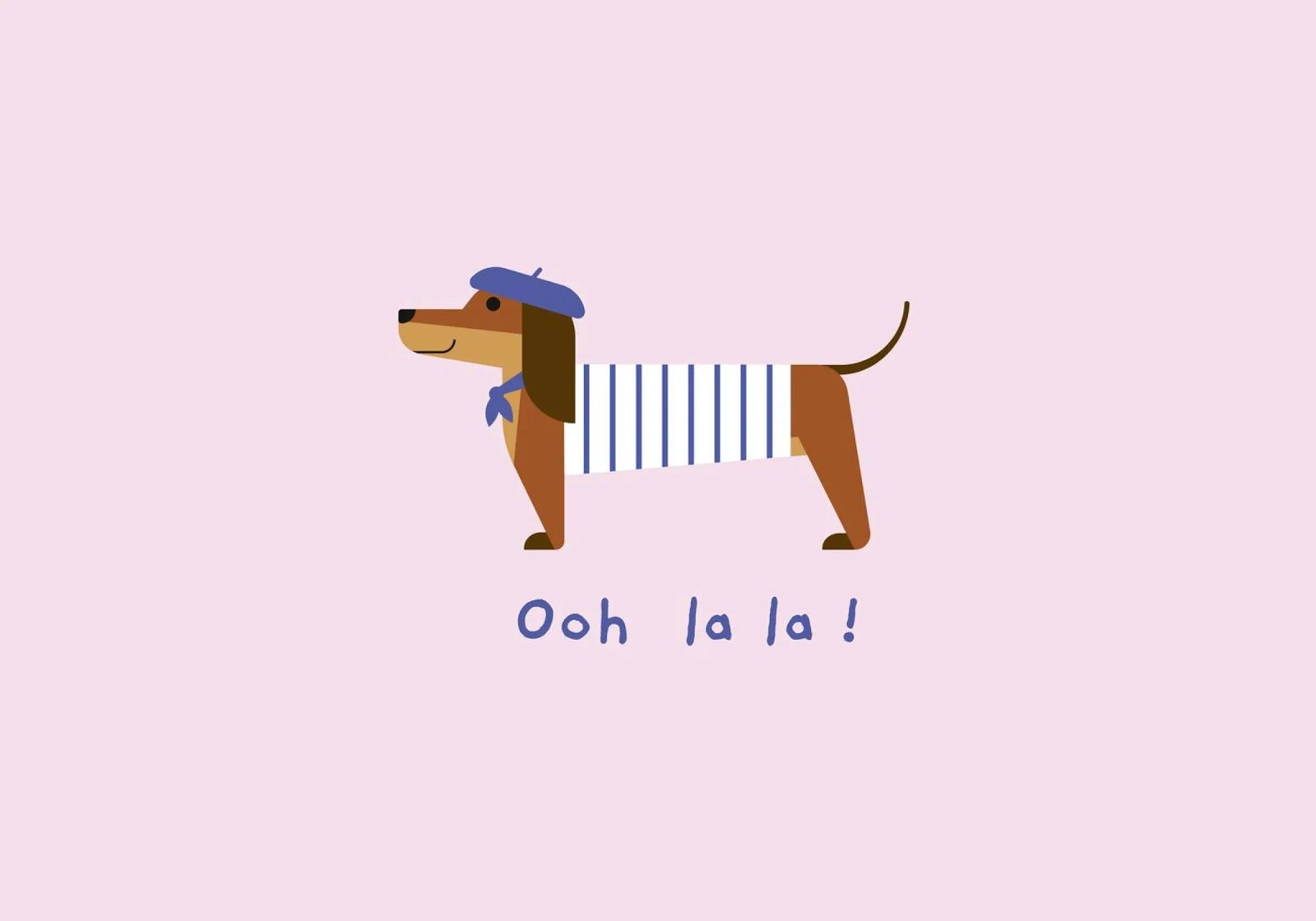 Dachshund Ooh la la poster by Carolin Vonhoff