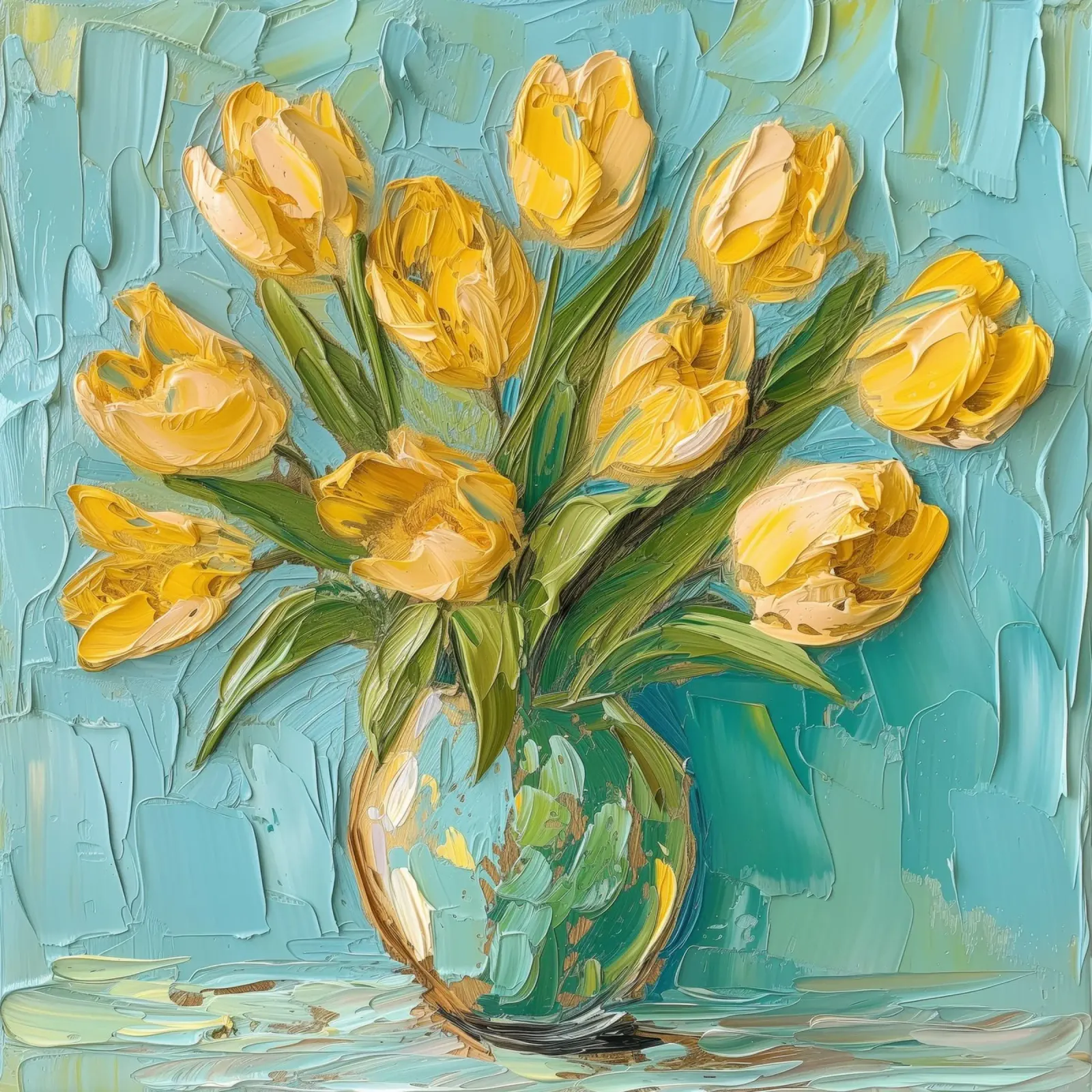 Tulipani gialli carta hahnemühle da Imagine