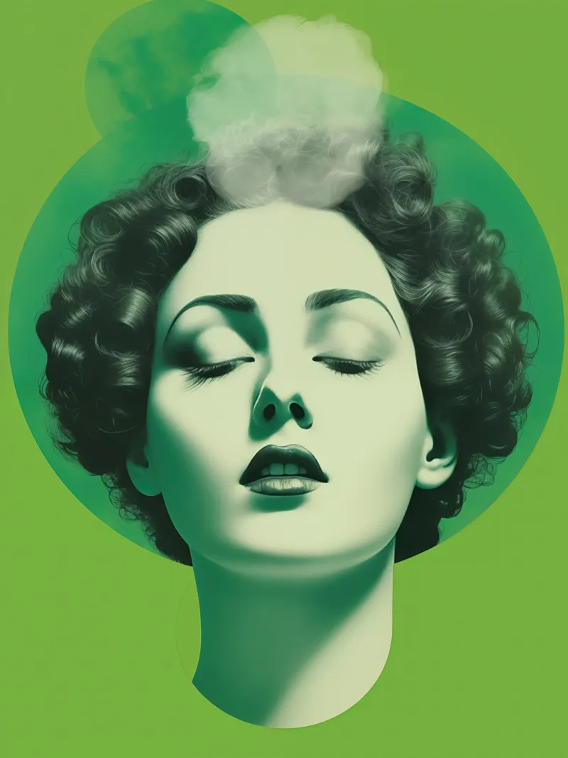 Vrouw canvas met Baklijst van Imagine