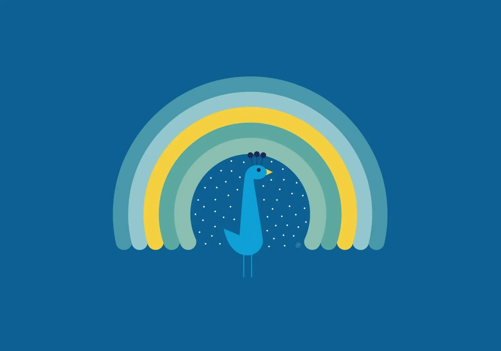 Pavone arcobaleno carta hahnemühle da Carolin Vonhoff