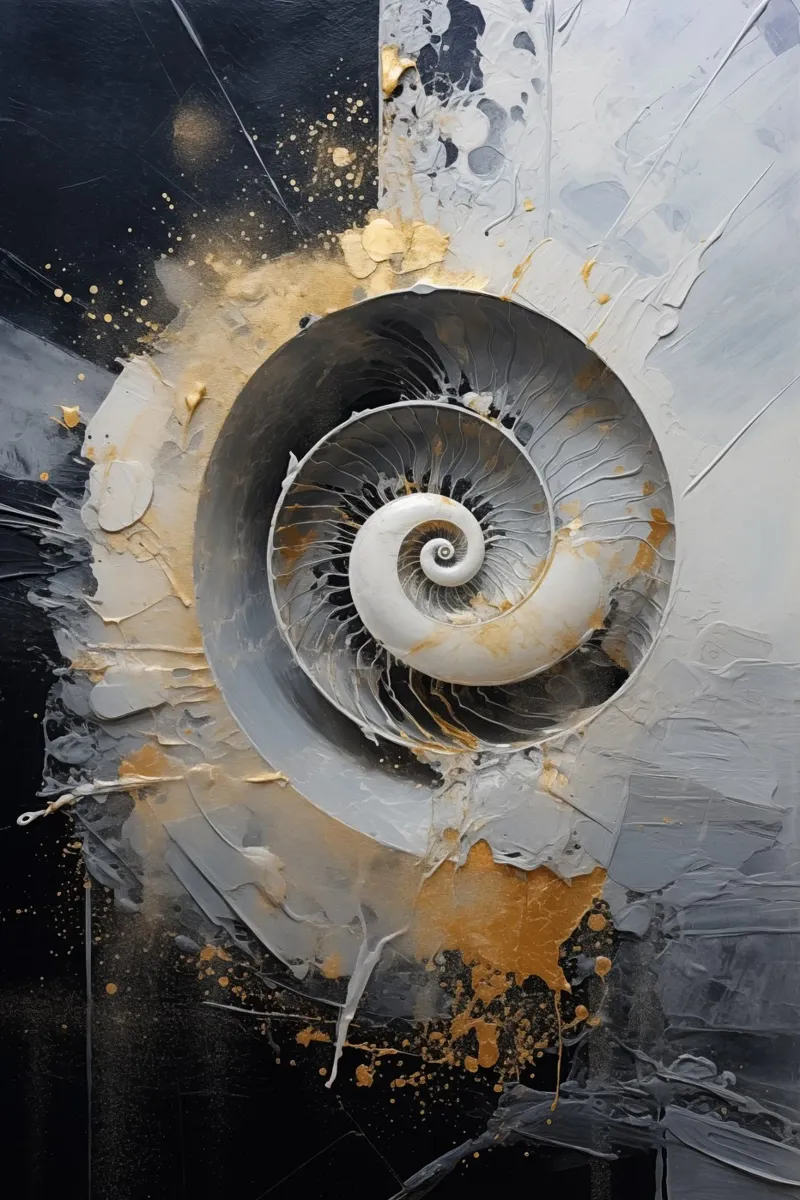 Abstract shell canvas by Imagine