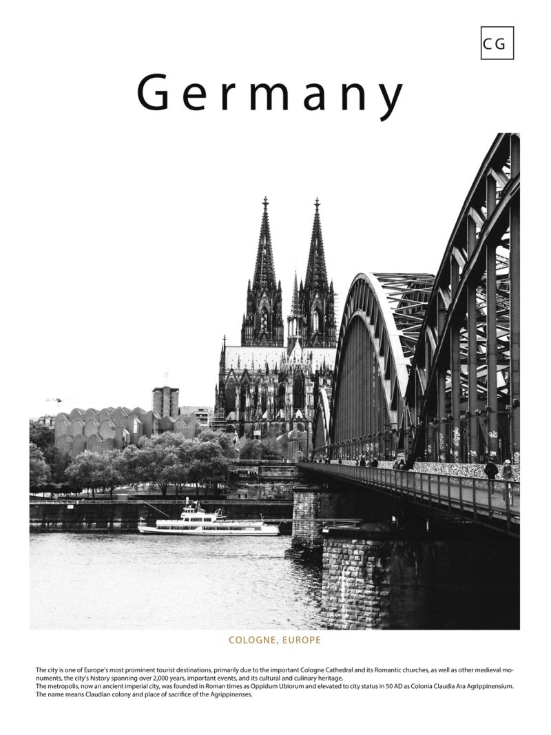 Wandkunst aus Köln, Deutschland Poster von world in frame