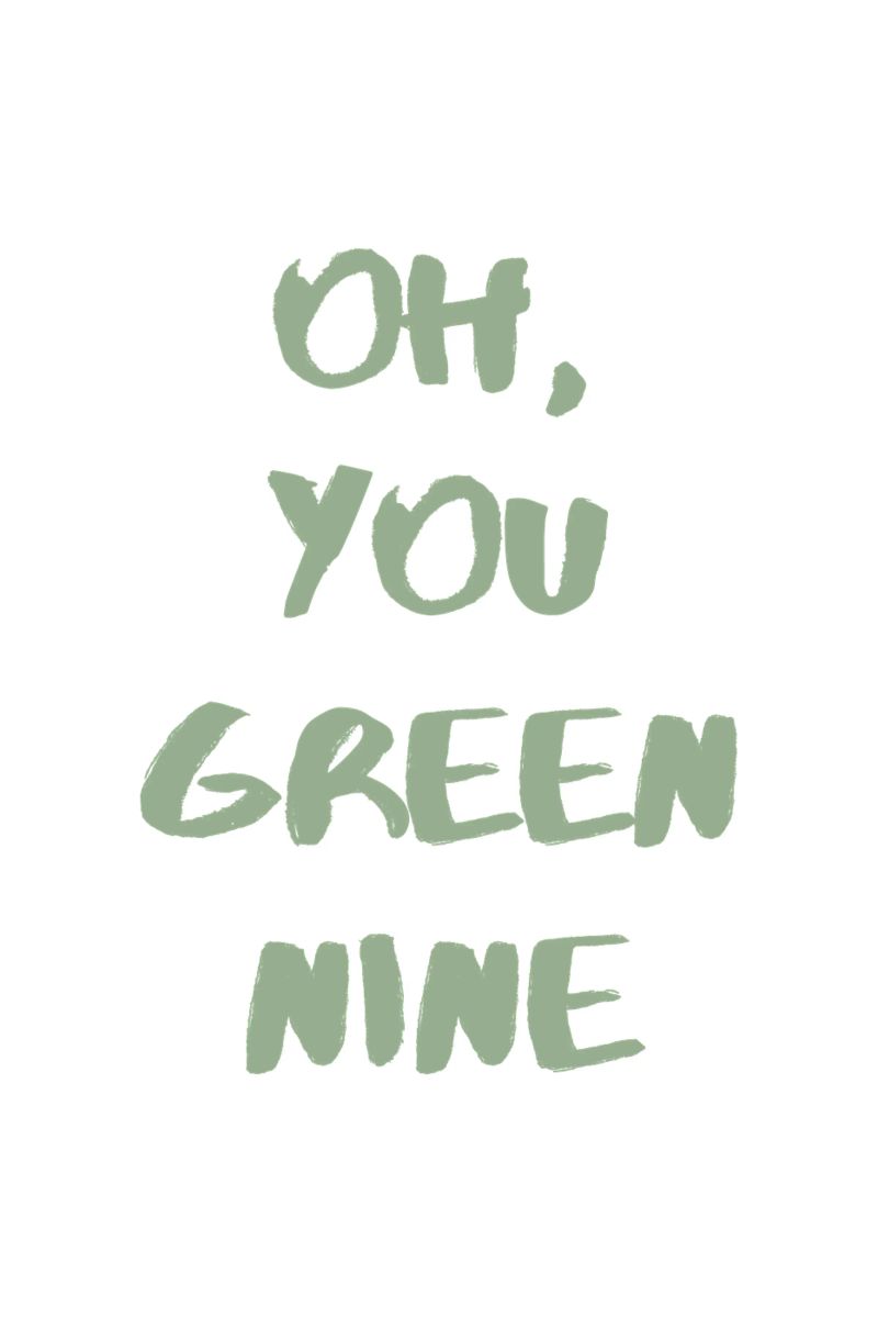 Oh Du Grüne Neune Denglisch Poster von Typo Designs