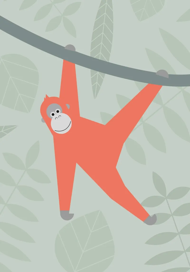 Orang-Utan im Dschungel Hahnemühle von Carolin Vonhoff