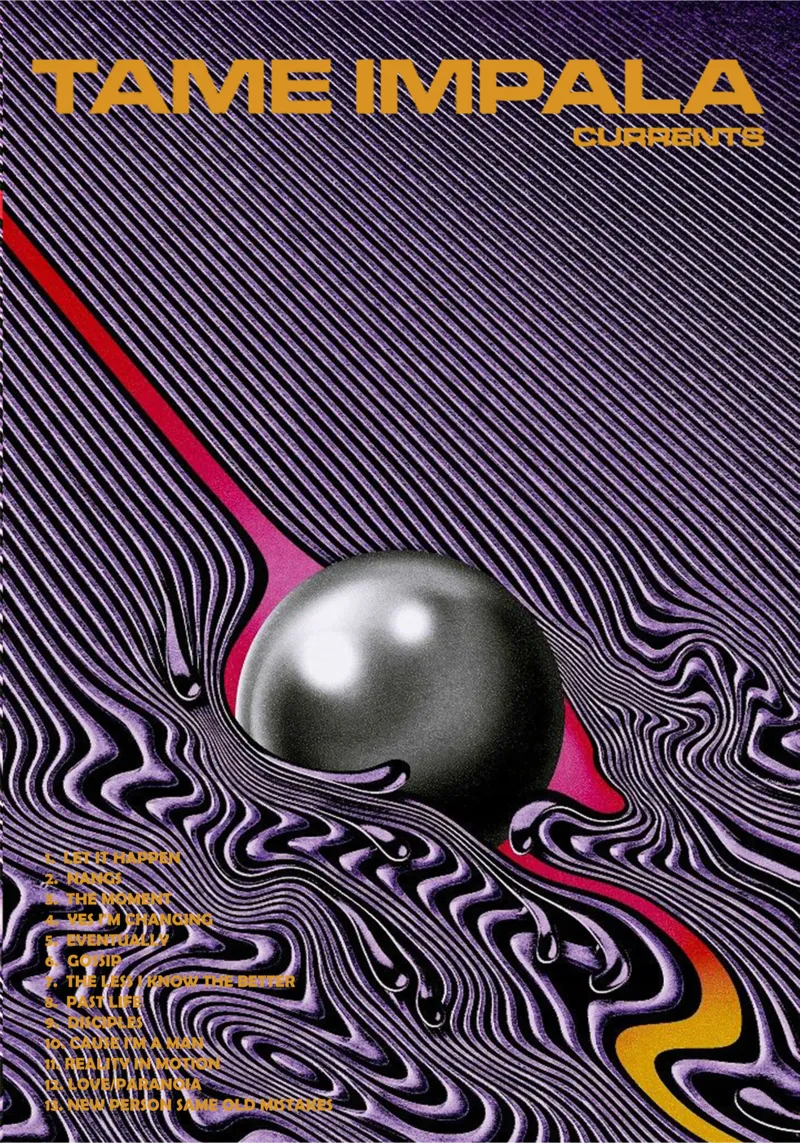 Tame Impala – Currents canvas met Baklijst van Attaboy Dsgn