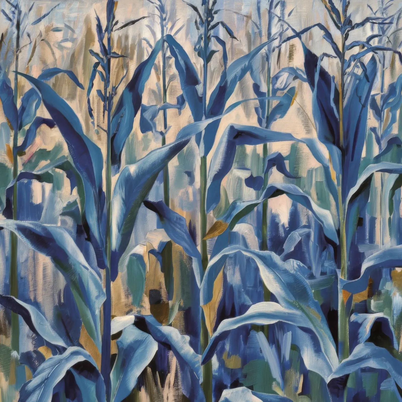 Silenzio blu del campo di grano poster da Solestice Strokes