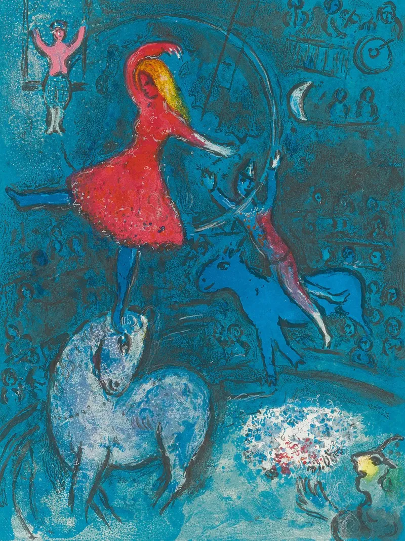 Marc Chagall Il circo, un piatto pellicola backlit da Kunze Gallery