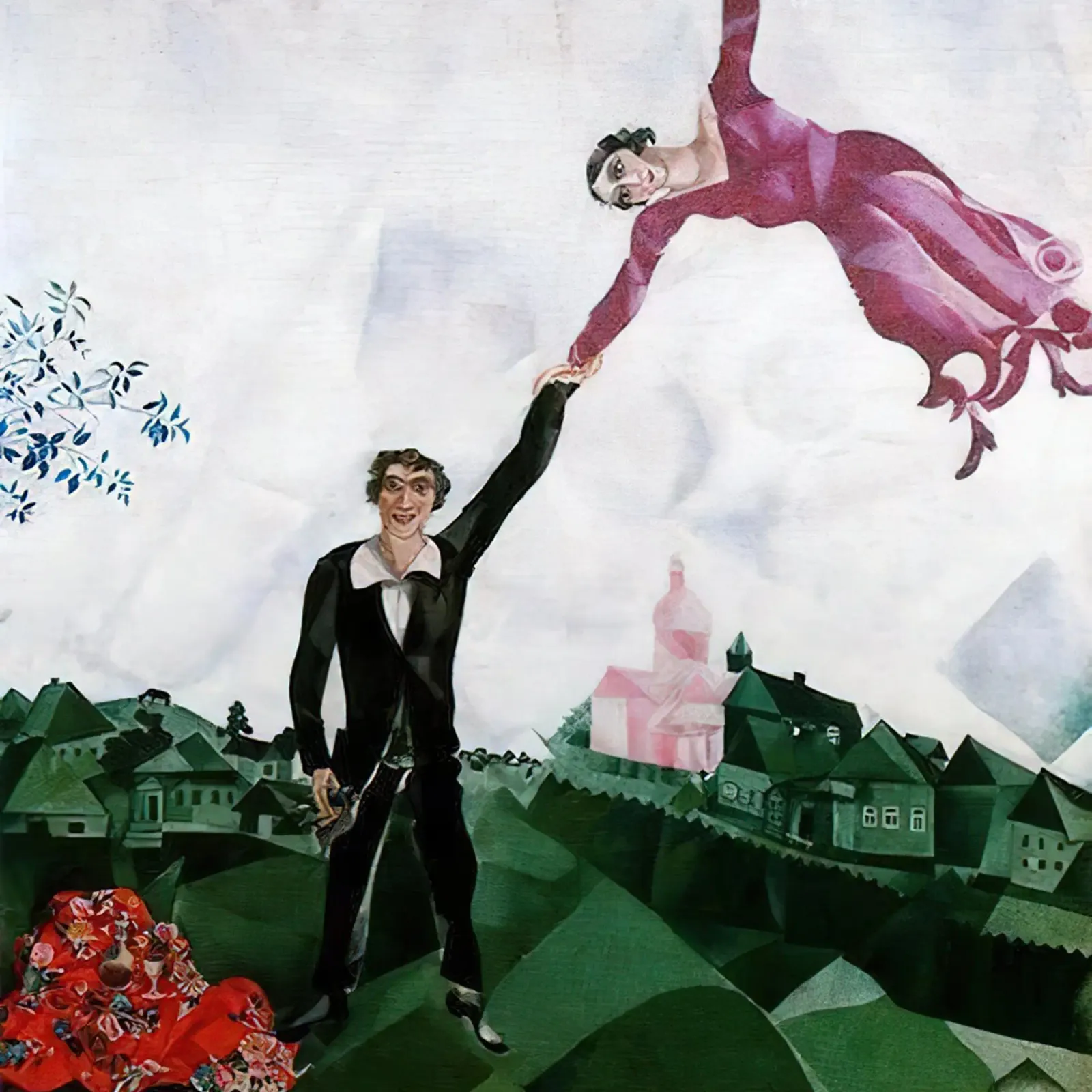 Marc Chagall La passeggiata pellicola backlit da Kunze Gallery