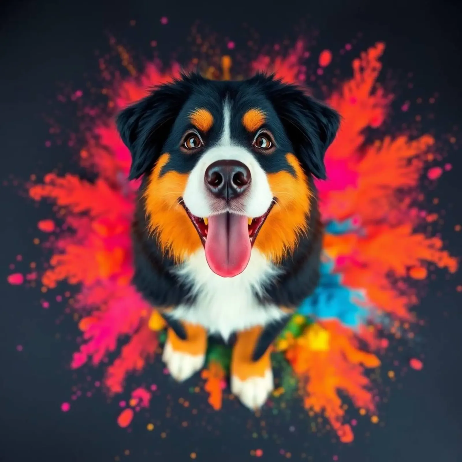 The colorful Bernese Mountain Dog #7 hahnemühle by Yumis.Beargang.and.Me