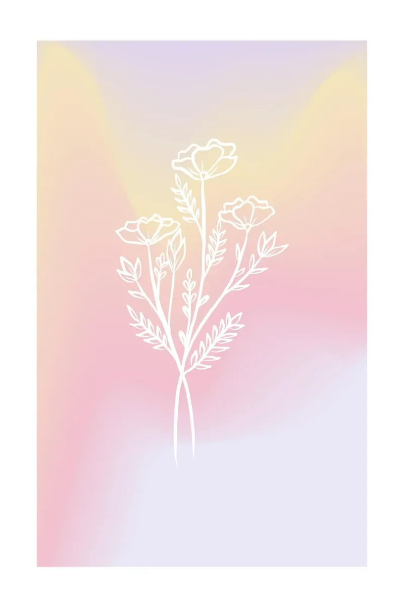 Bloemen Aura Print, Verloop Poster canvas van Dreamscape