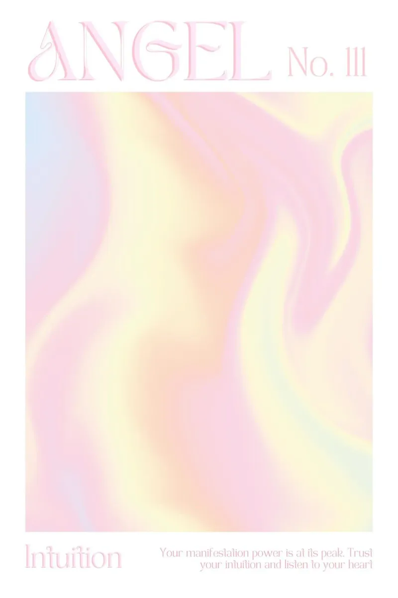 Angel Number 111, Intuition Print, Aura Poster, Gradient Art hahnemühle by Dreamscape