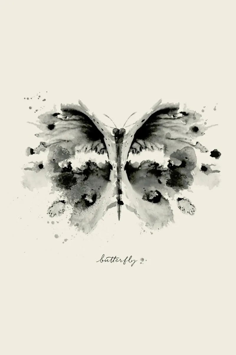 Ink Butterfly Black & White pellicola backlit da Flora & Fauna