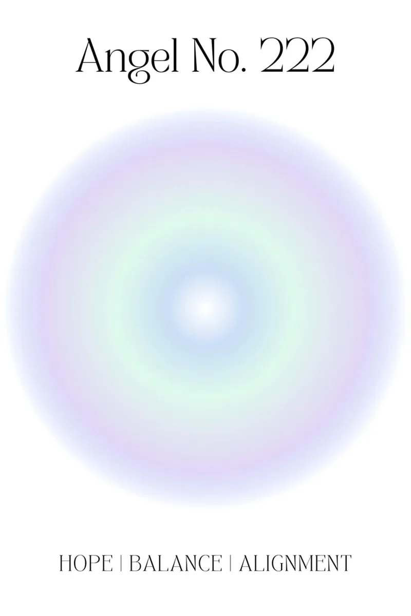 Angelo numero 222, Equilibrio, Stampa aura, Gradiente, Aura blu pellicola backlit da Dreamscape