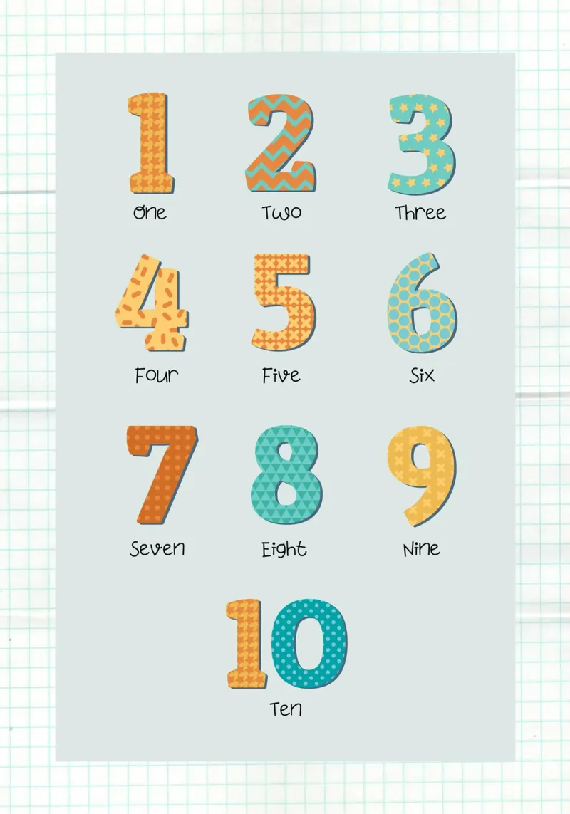 Learn to Count – Playful Numbers Print for Kids Room or Nurs canvas by Sprouts & Sparks