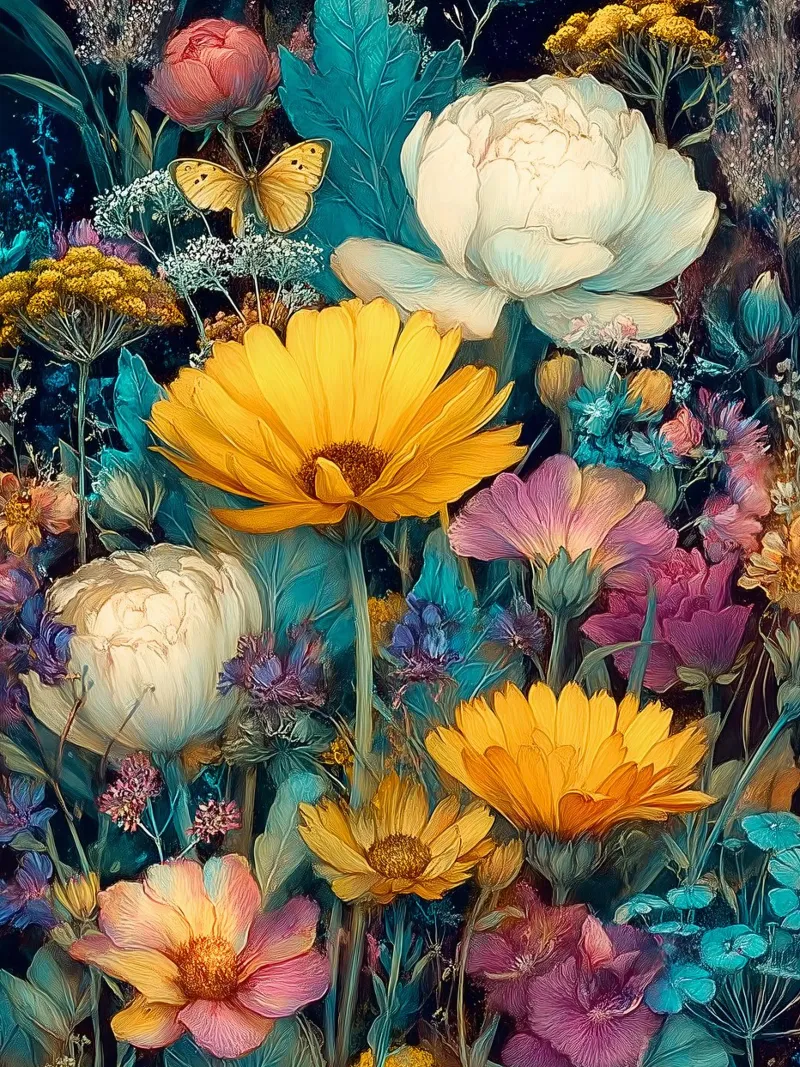 Beautiful Flower Garden I poster da Mateo