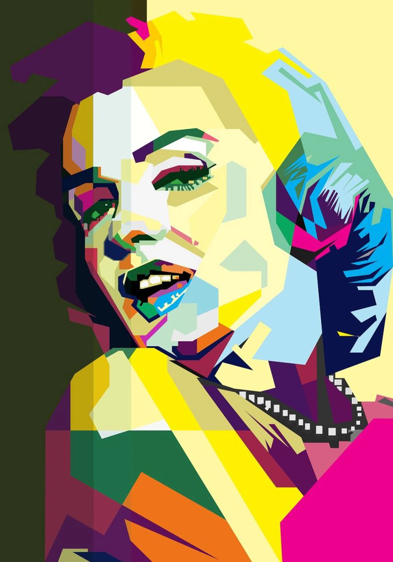 Marilyn Monroe attrice Film WPAP Trending Now poster da Artkreator