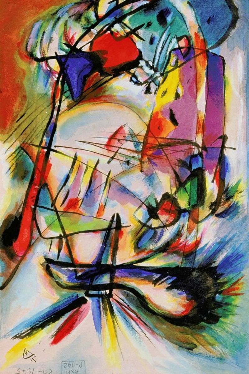 Kandinsky - Komposition Zwecklos Leinwand von ARTOTHEK