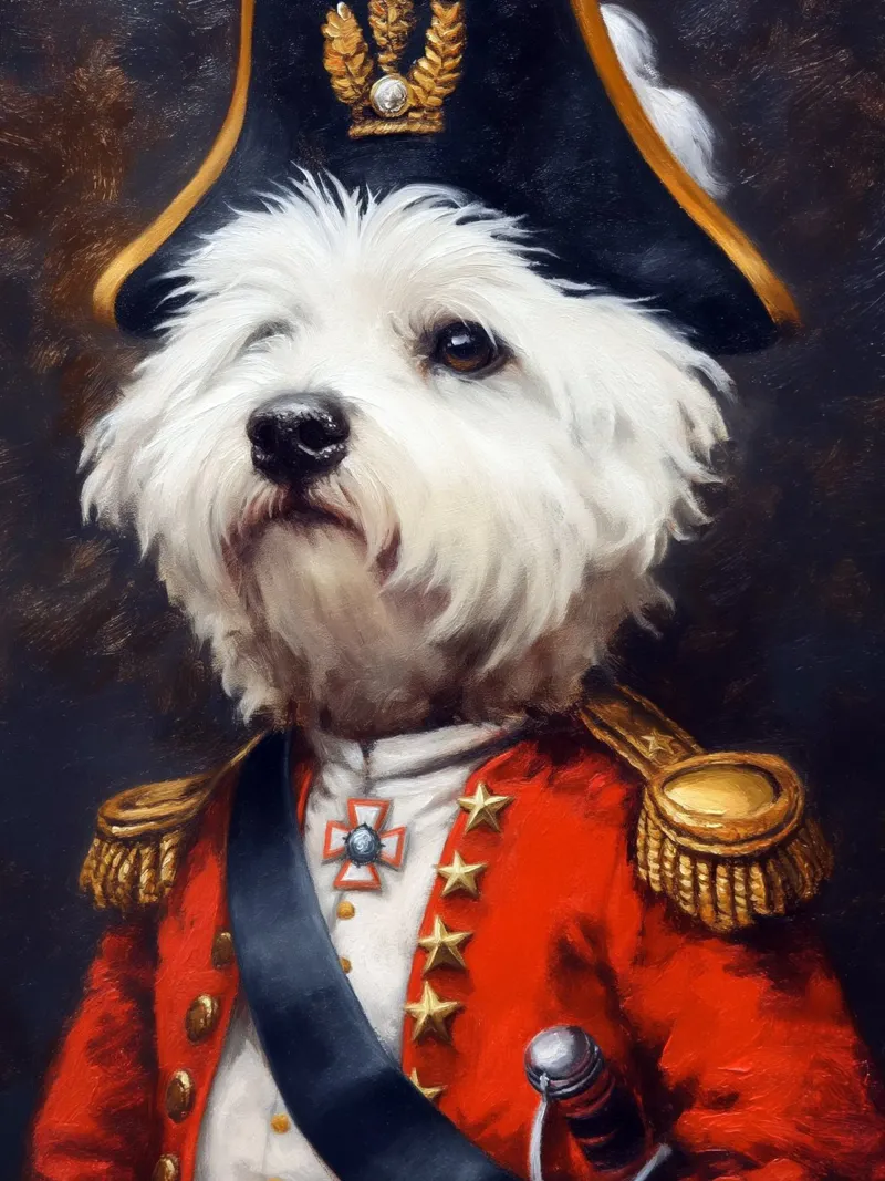 Royal West Highland Terrier Napoleon poster da Fleur de Lys