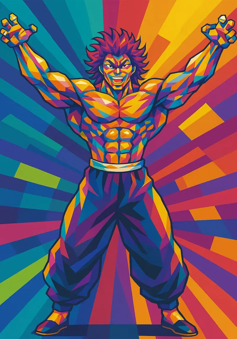 yujiro hanma pellicola backlit da HopeStudio