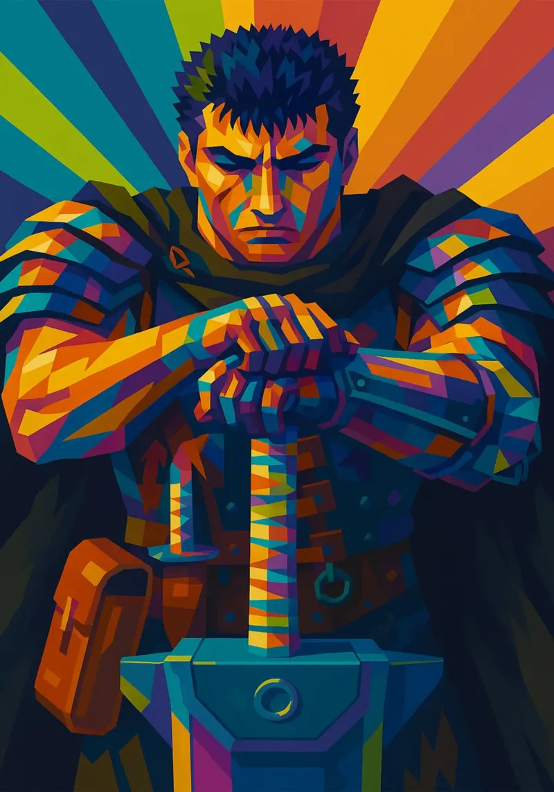 Guts Berserk carta hahnemühle da HopeStudio