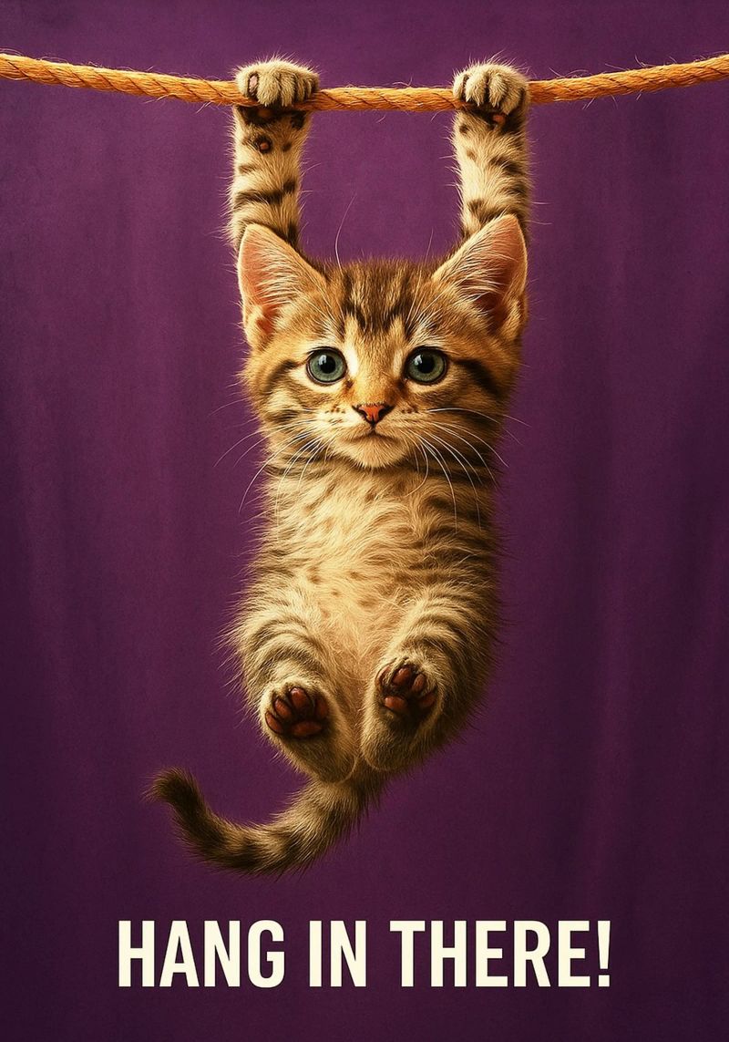 Tenez bon Drôle de chat poster de the gindils