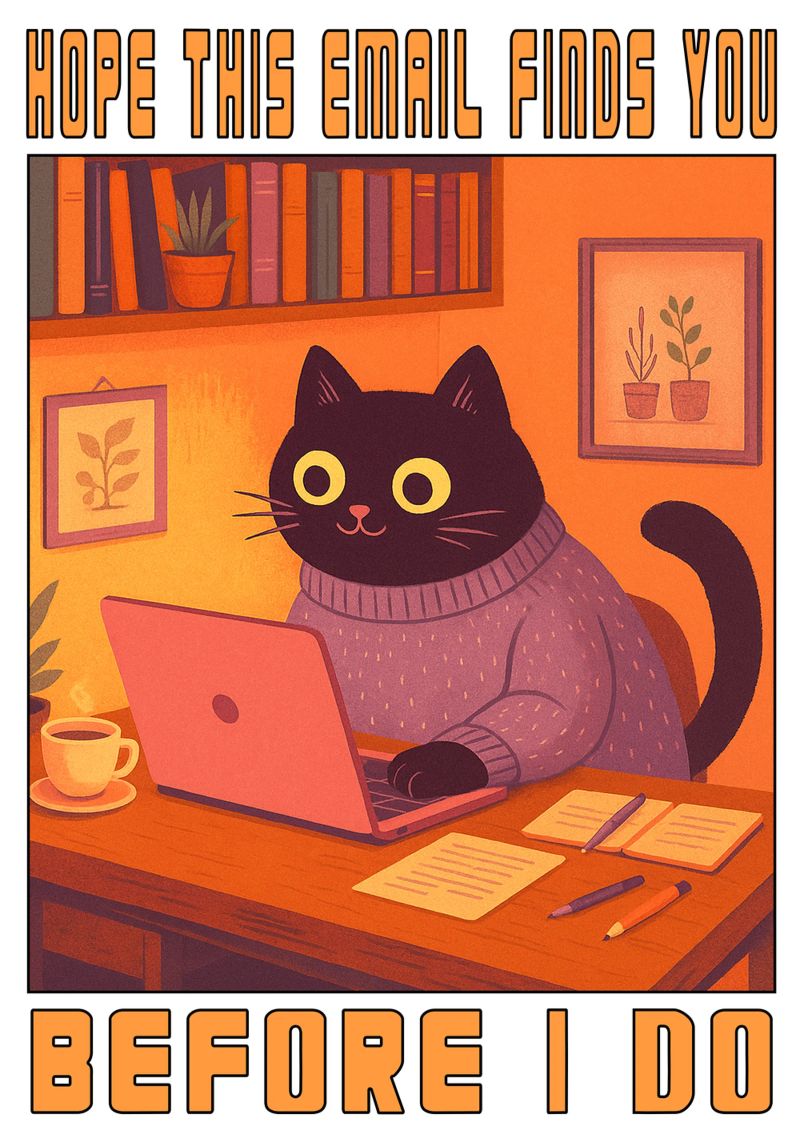 Spero che questa e-mail vi trovi gatto poster da the gindils