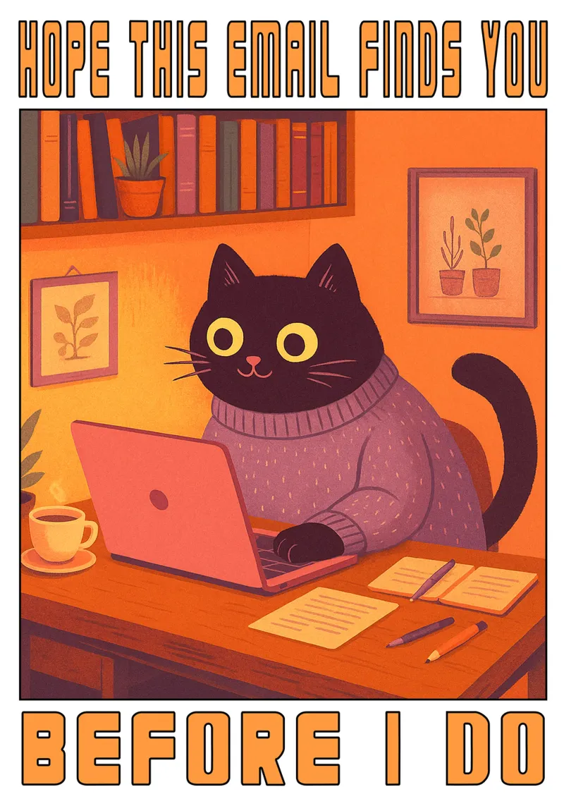 Ich hoffe, diese E-Mail findet Ihre Katze Hahnemühle von the gindils