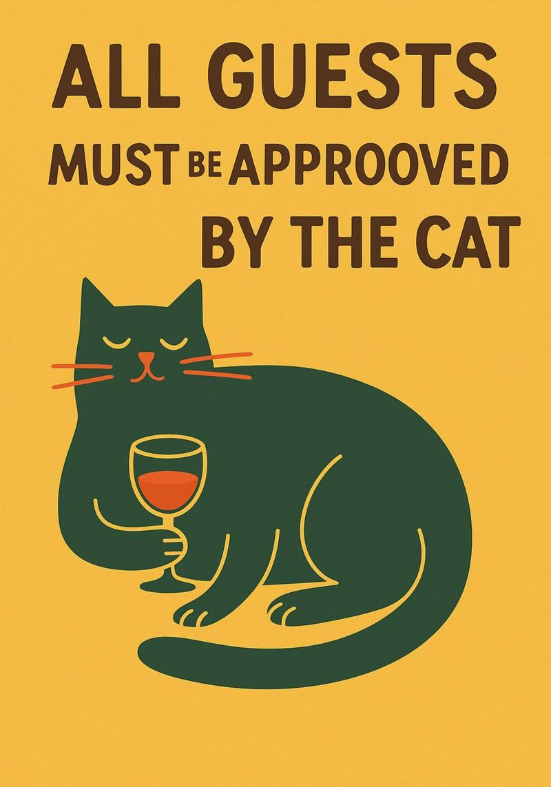 Tous les invités doivent être approuvés par le chat. poster de the gindils
