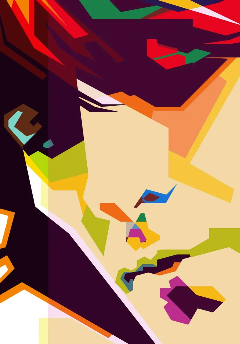 George Harrison Chitarra Musicista WPAP Trending Now poster con telaio in alluminio da Artkreator