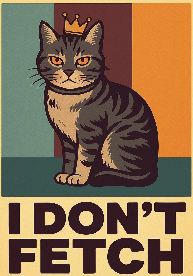 i dont fetch funny Cat metacrilato de the gindils