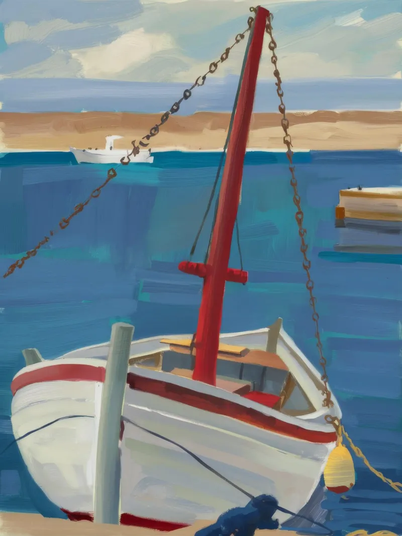 Hafenboot Floß Hahnemühle von Mystic Grain