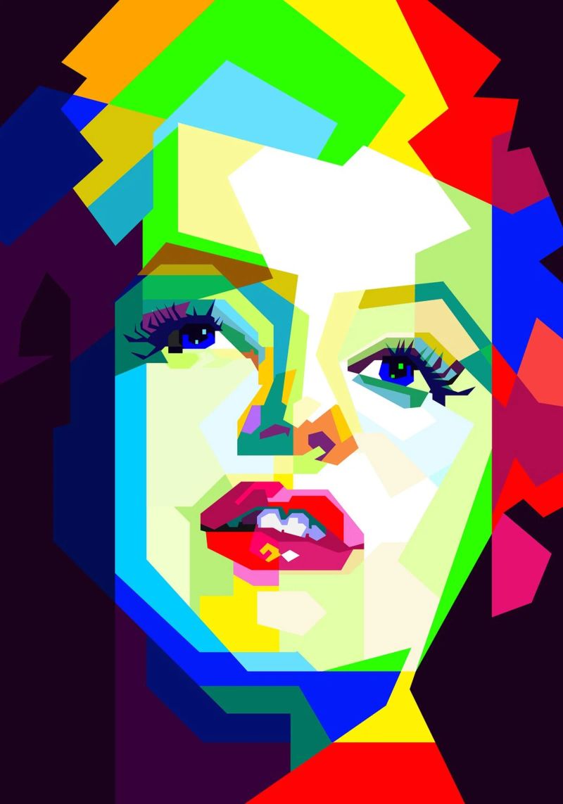 Marilyn Monroe Icona di Hollywood WPAP Trending Now poster da Artkreator