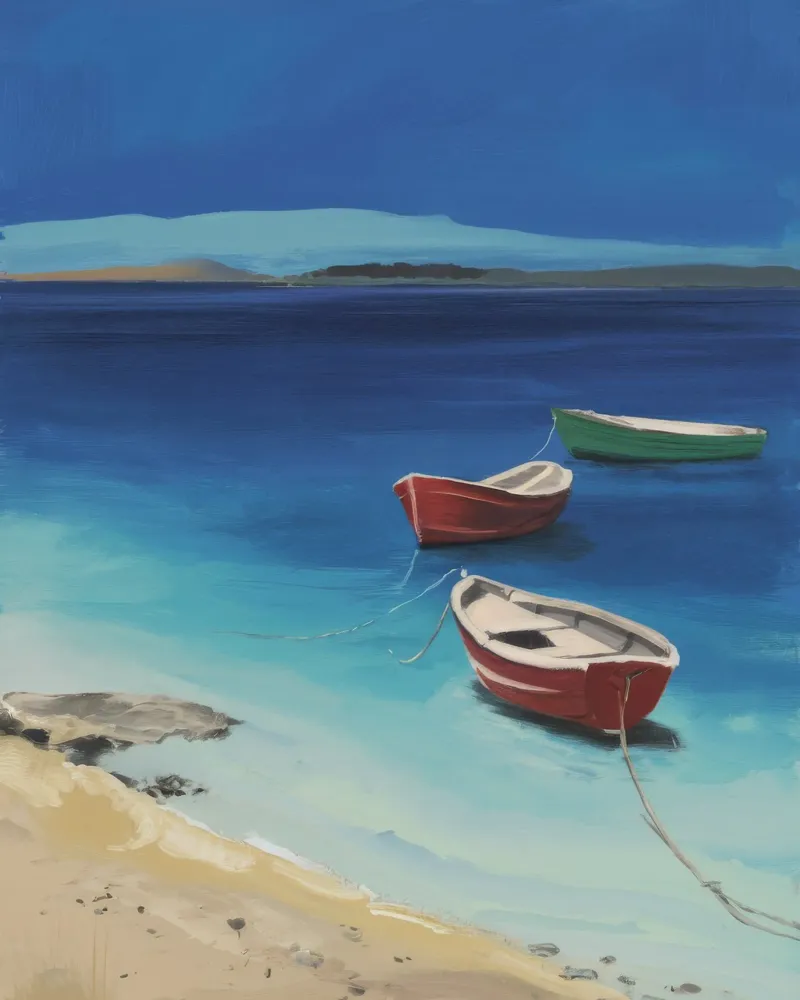 Sapphire Shore Boote Hahnemühle von Mystic Grain
