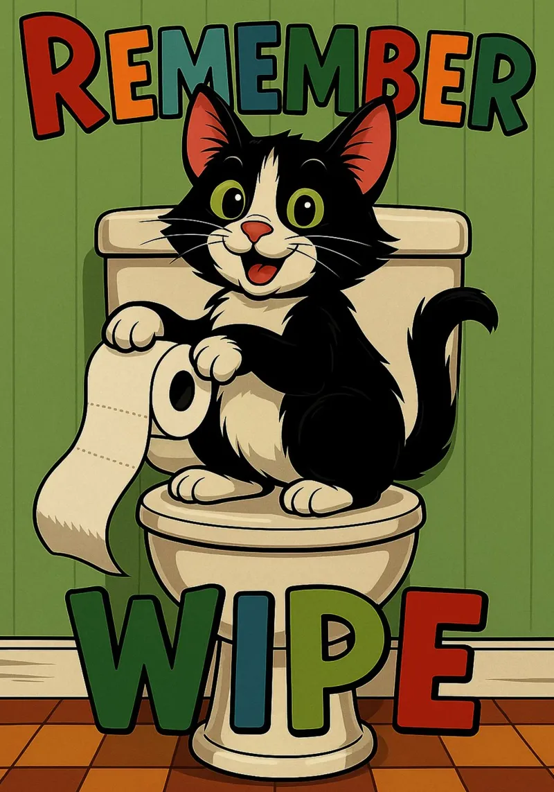 Erinnern Sie sich an Wipe Funny Cat Poster von the gindils