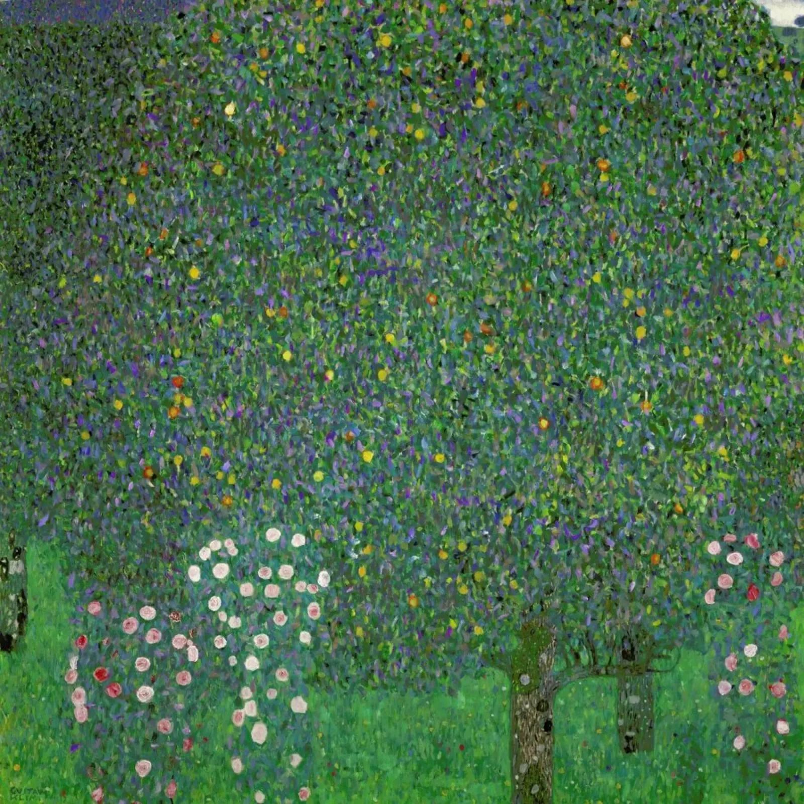 Klimt - Rose Bushes under Trees pellicola backlit da ARTOTHEK