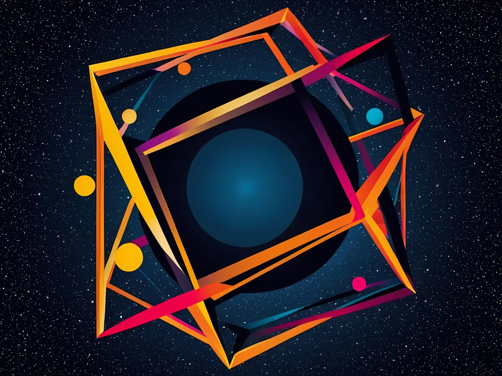 Abstrakt Planet poster con telaio in plastica da kosinsart.gallery