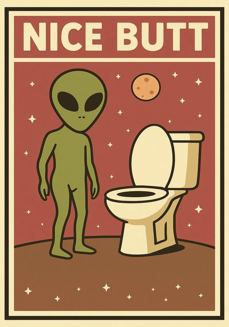 Netter Hintern Alien Lustiger Toilettenhumor Poster von the gan gan