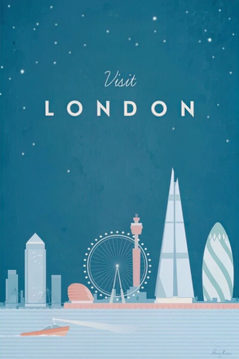 Visit London poster by carrie Shop